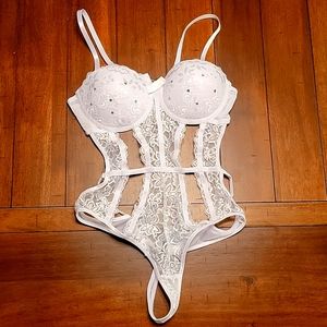 White rhinestone Lingerie
